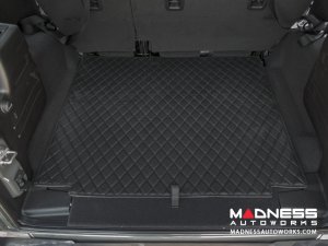 Jeep Wrangler JL Cargo Mat - Black w/ Black Stitching 